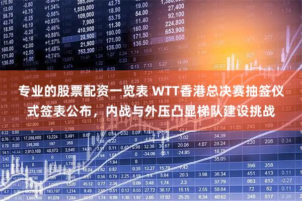 专业的股票配资一览表 WTT香港总决赛抽签仪式签表公布，内战与外压凸显梯队建设挑战